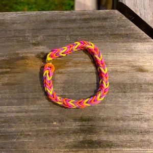 Home made rubber band bracelet